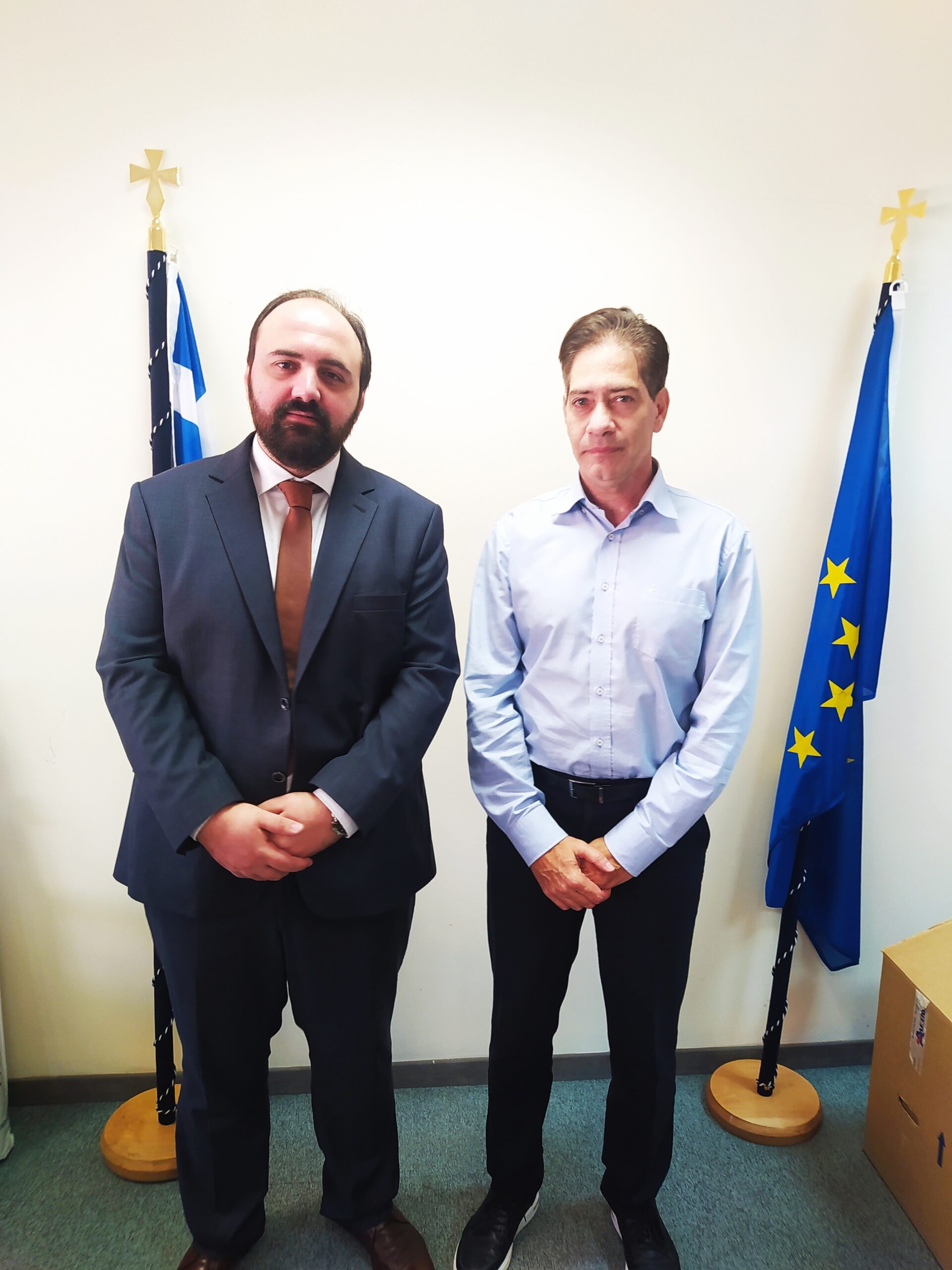 Φωτογραφία συνάντησης Προέδρου Ε.ΓΕΩ. με τον Γενικό Γραμματέα Φυσικού Περιβάλλοντος και Υδάτων